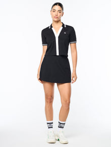 Women | Idalia Cropped Polo | Black Beauty