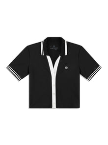Women | Idalia Cropped Polo | Black Beauty