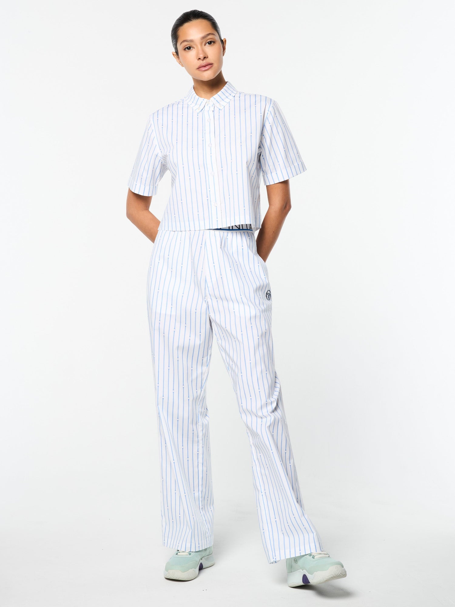 Women | Colonna Cropped Shirt | French Blue