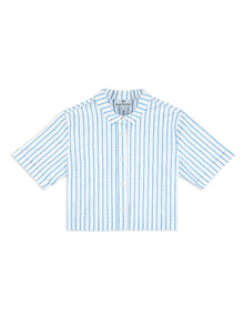 Women | Colonna Cropped Shirt | French Blue