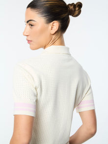 Women | Leila Knit Polo | Gardenia