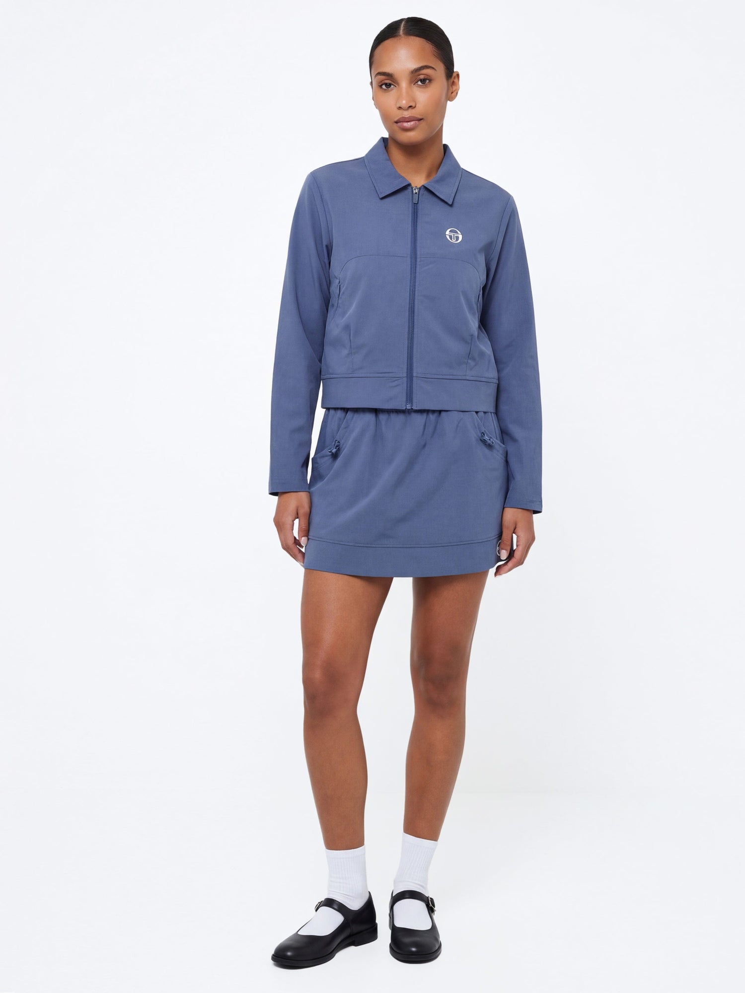 Women | Aria Track Skirt | Blue Indigo