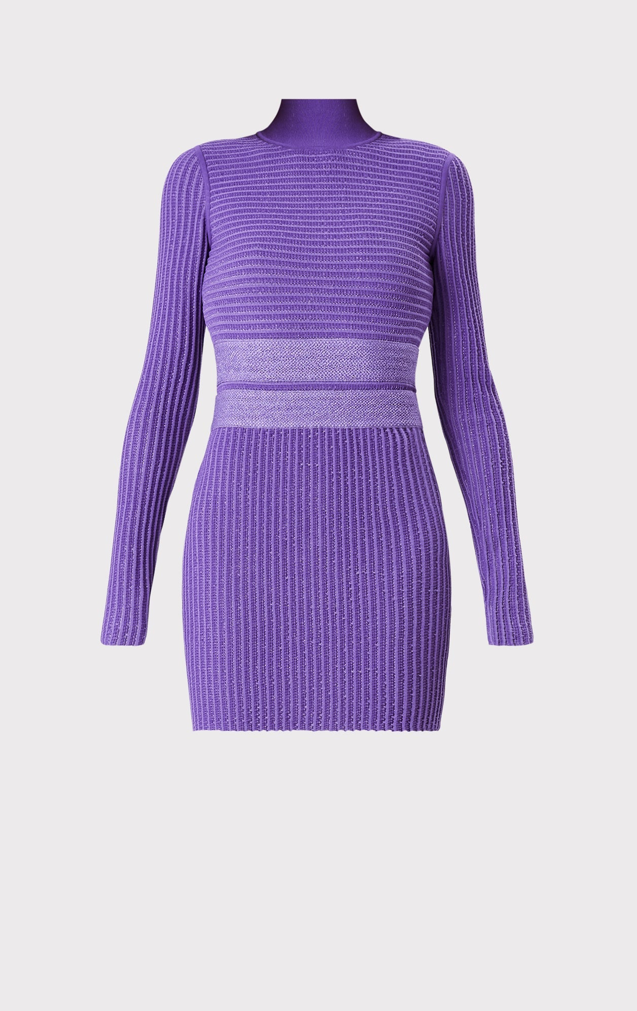 Sheer Striped Mini Dress | Ultraviolet