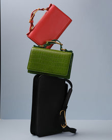 Audrey Mini Clutch | Tan Crocodile
