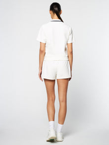 Women | Atri Velour Polo | Gardenia