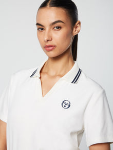 Women | Atri Velour Polo | Gardenia