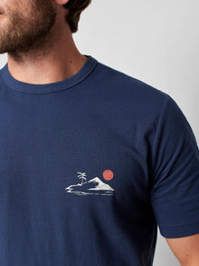 Mens - Graphic Sun and Sea Tee | Blue Nights