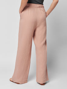 Womens - Dream Cotton Gauze Wide Leg Pant | Nougat