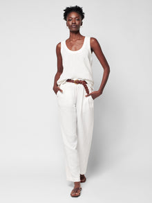 Womens - Dream Cotton Gauze Wide Leg Pant | White