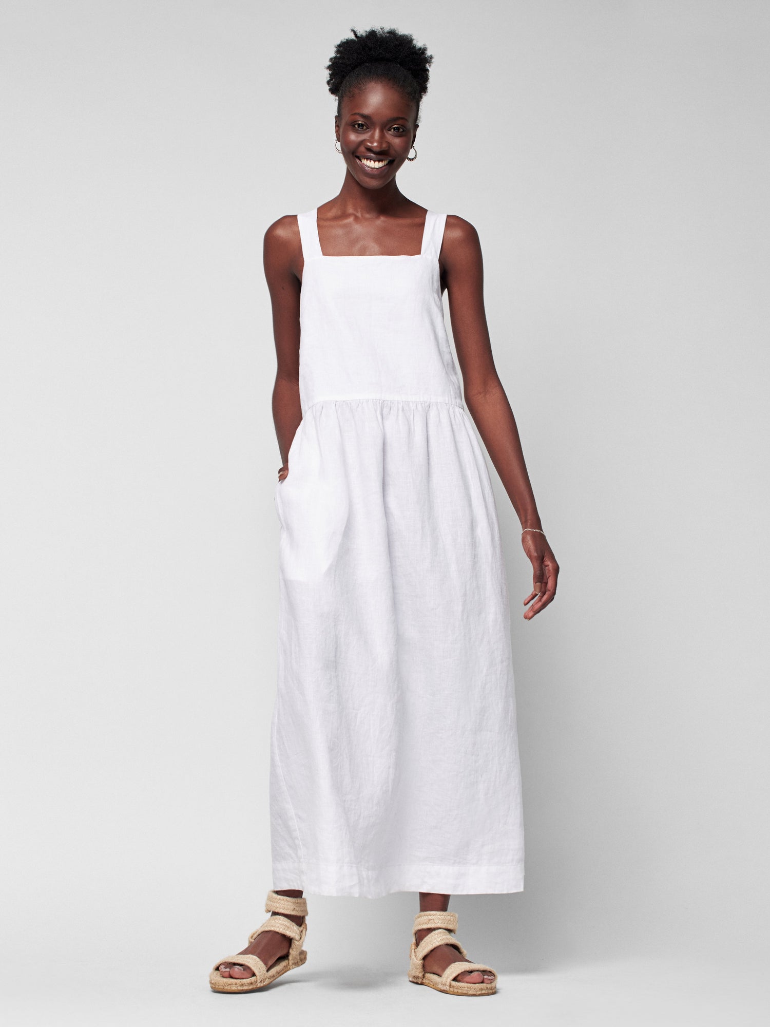 Womens - Allegra Linen Dress | Oyster