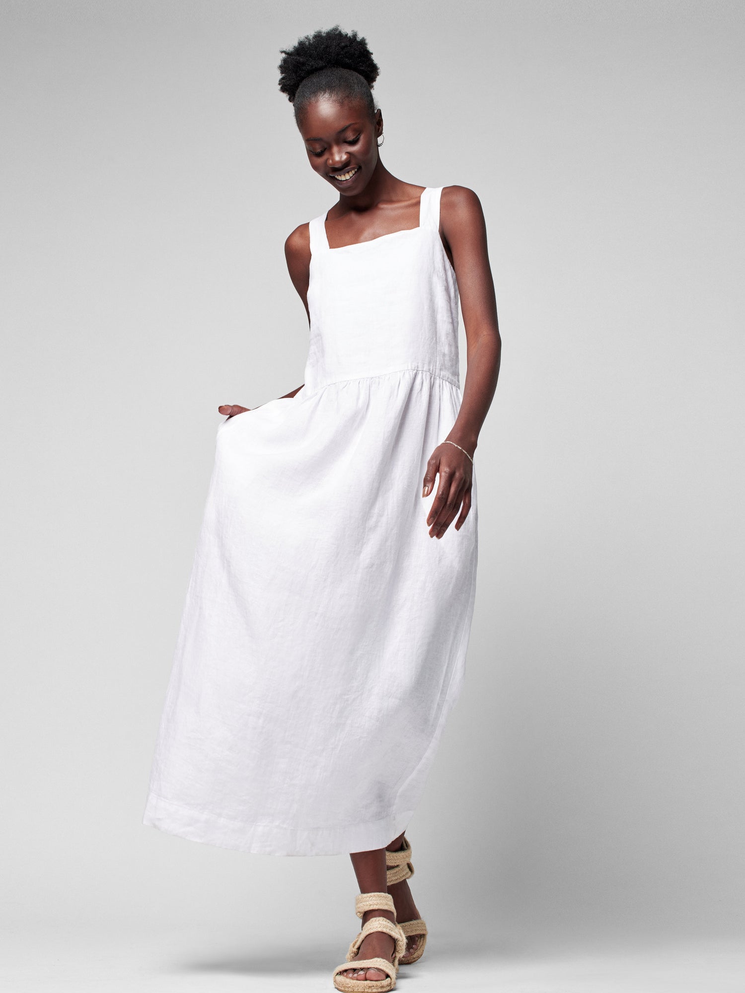 Womens - Allegra Linen Dress | Oyster