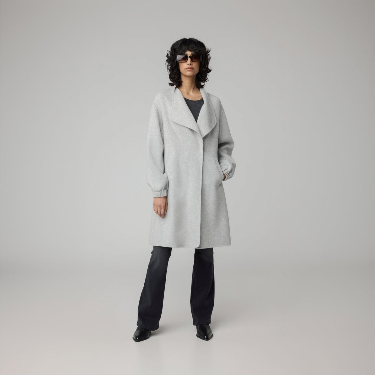 Suzie Relaxed-Fit Wool Coat | Stone