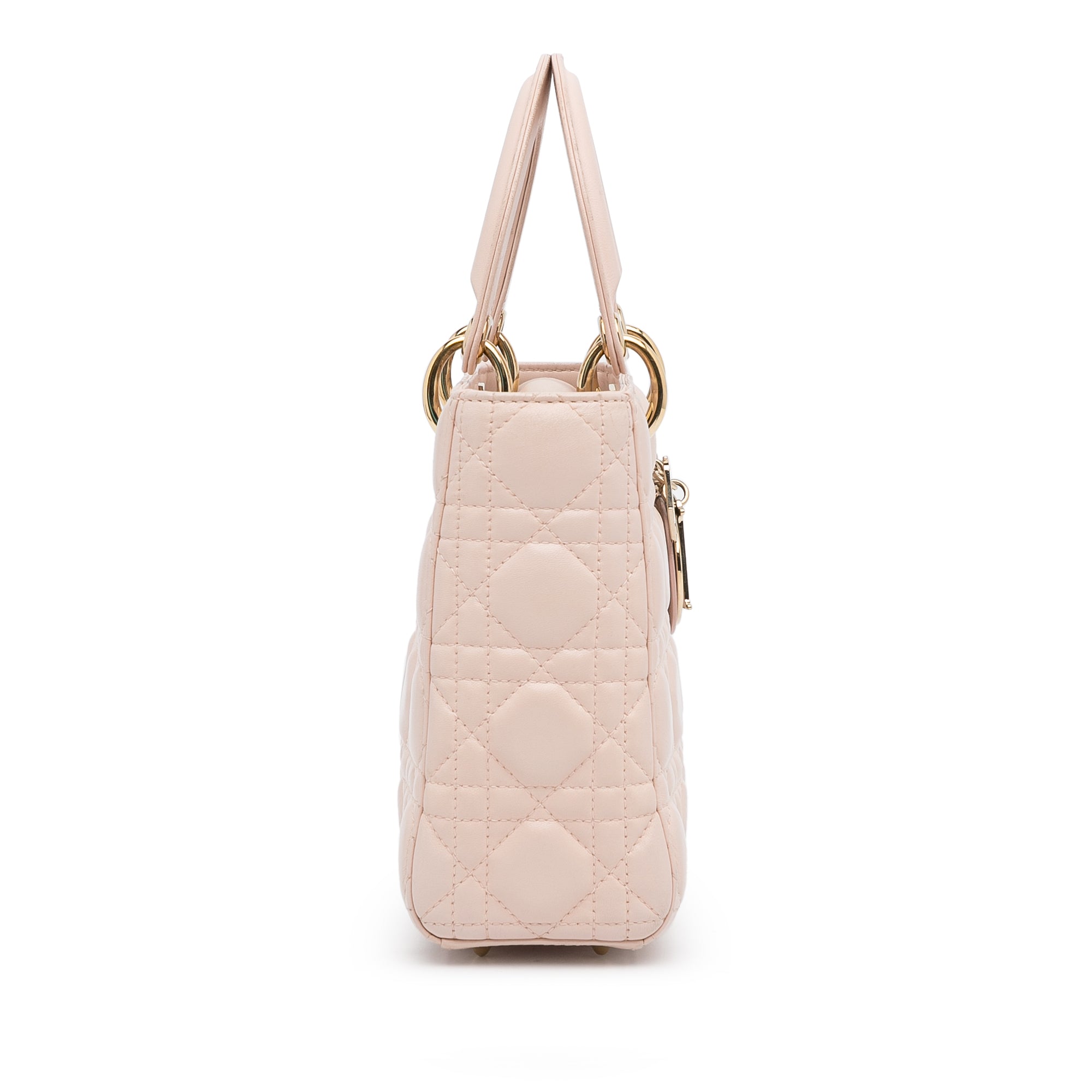 Dior Pre-Owned Small Lambskin Cannage My ABCDior Lady Dior | Women | Pink x Light Pink