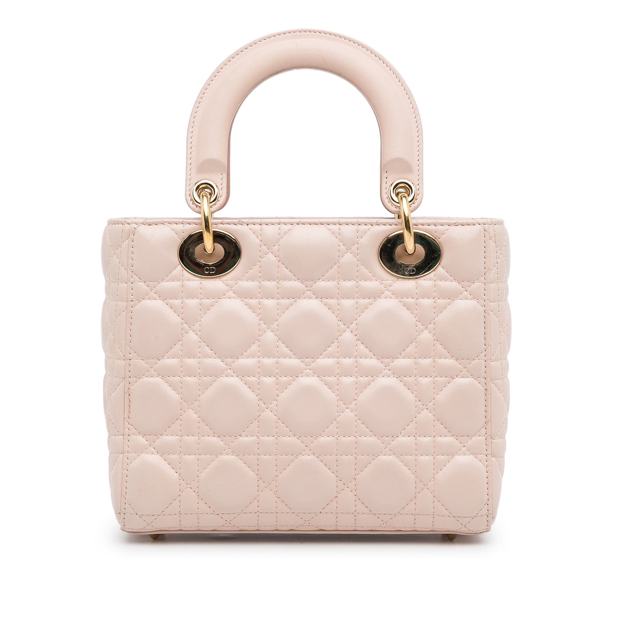 Dior Pre-Owned Small Lambskin Cannage My ABCDior Lady Dior | Women | Pink x Light Pink