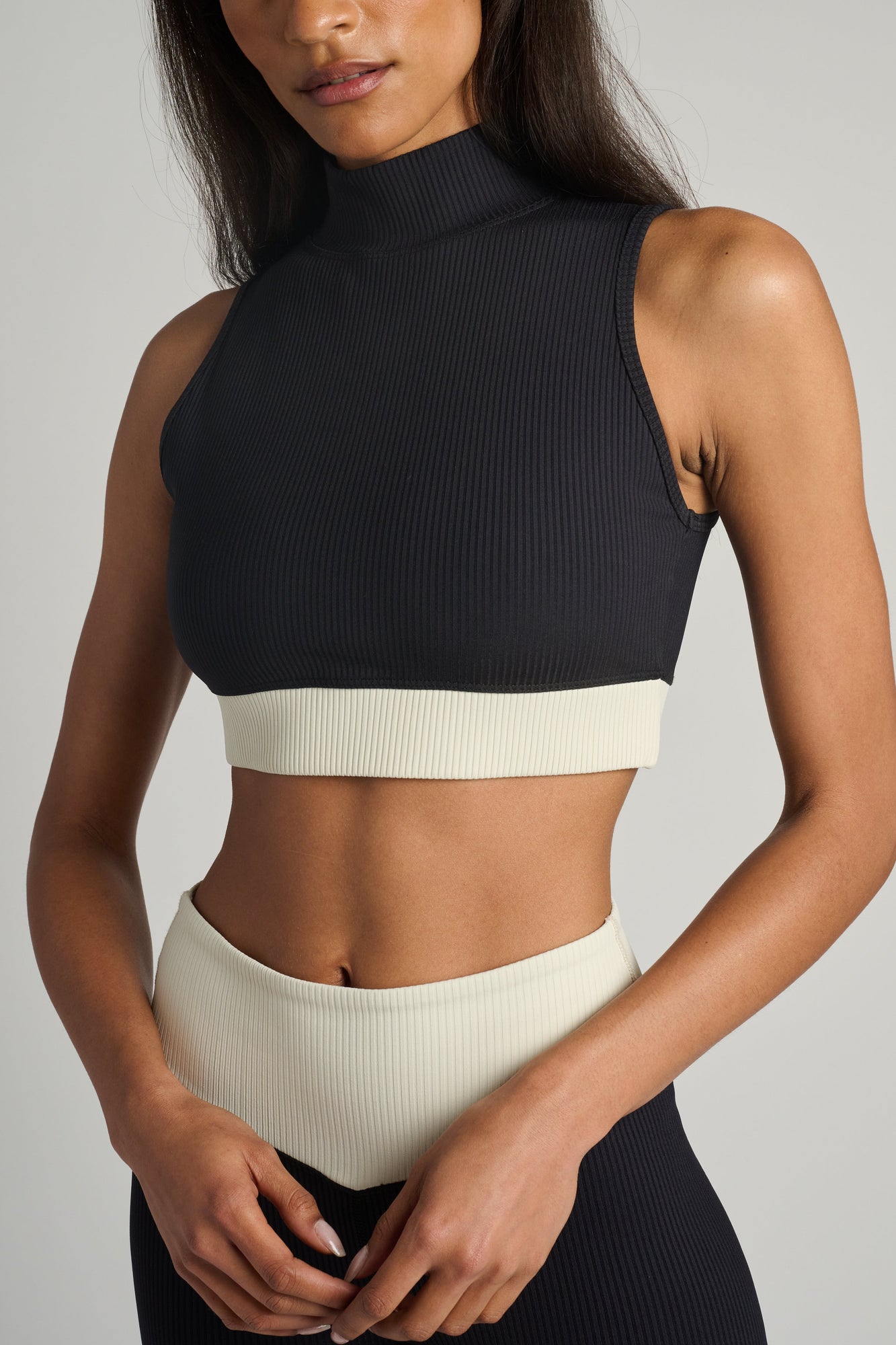 Year of Ours | Ribbed Contrast Bodhi Bra | Black/White