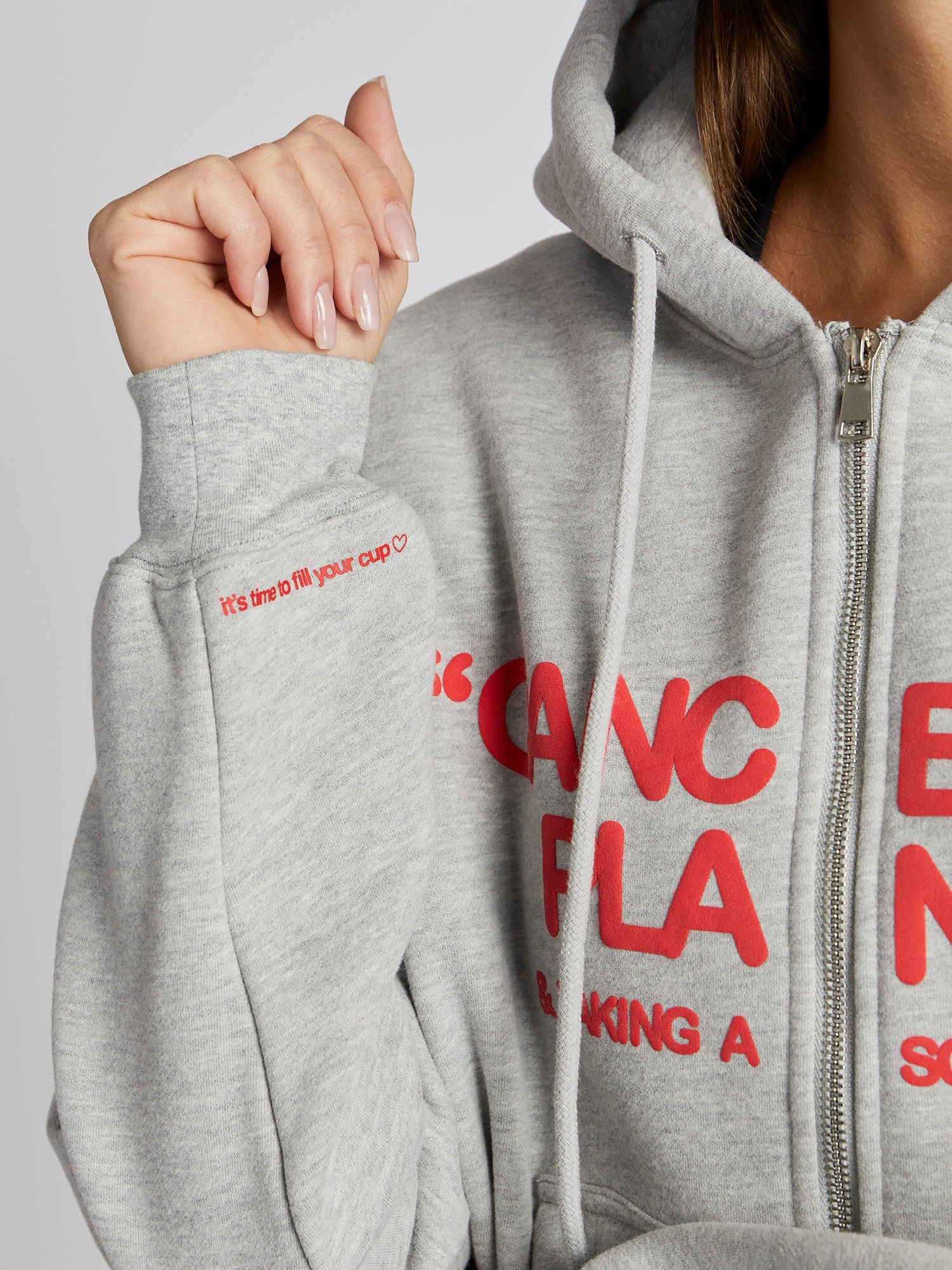 The Mayfair Group | Me Day Zip Up Hoodie | Grey