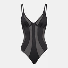 OW Collection SWIRL Bodysuit Account 002 - Black Caviar