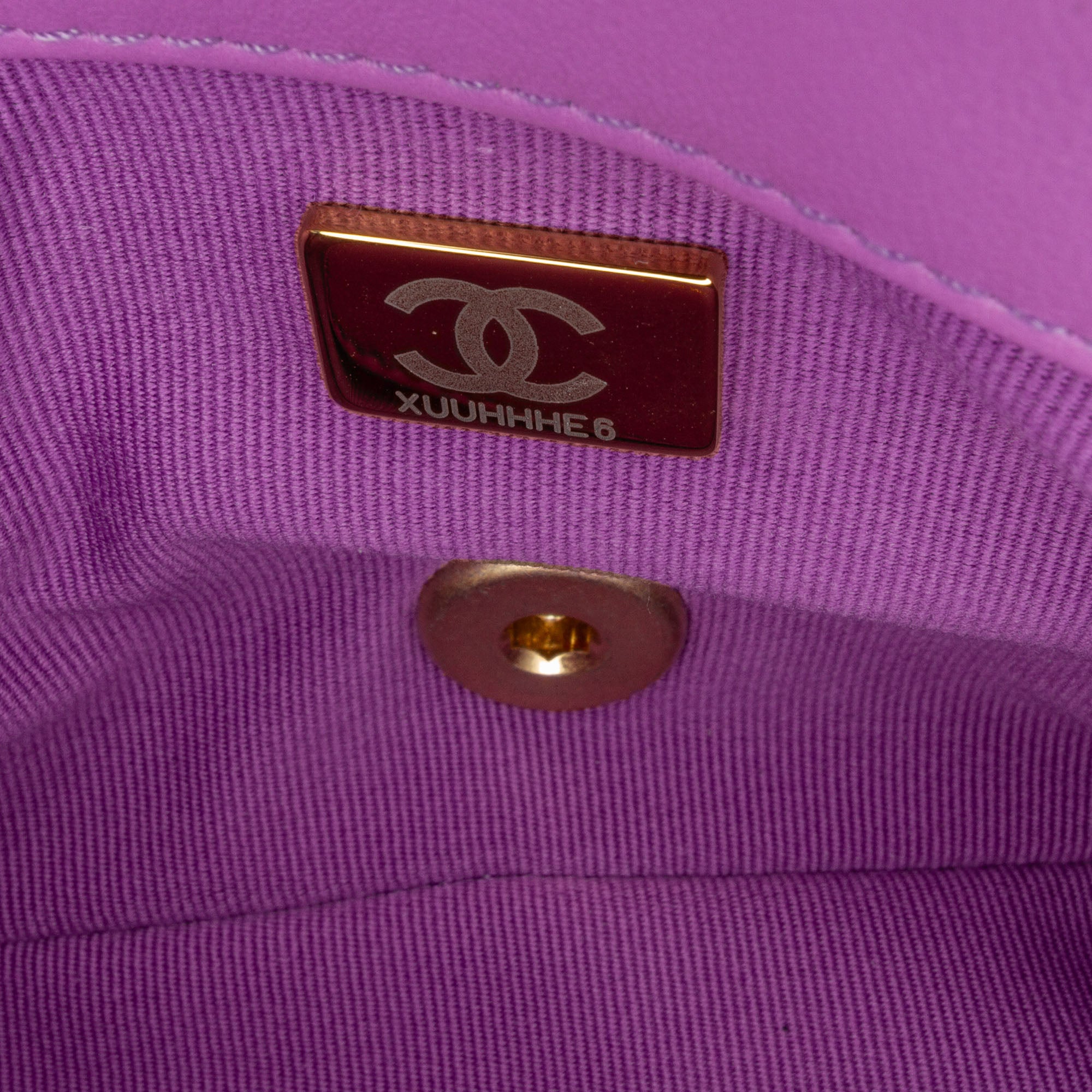 Chanel | Pre-Owned Mini Quilted Lambskin Funky Town Flap | Purple