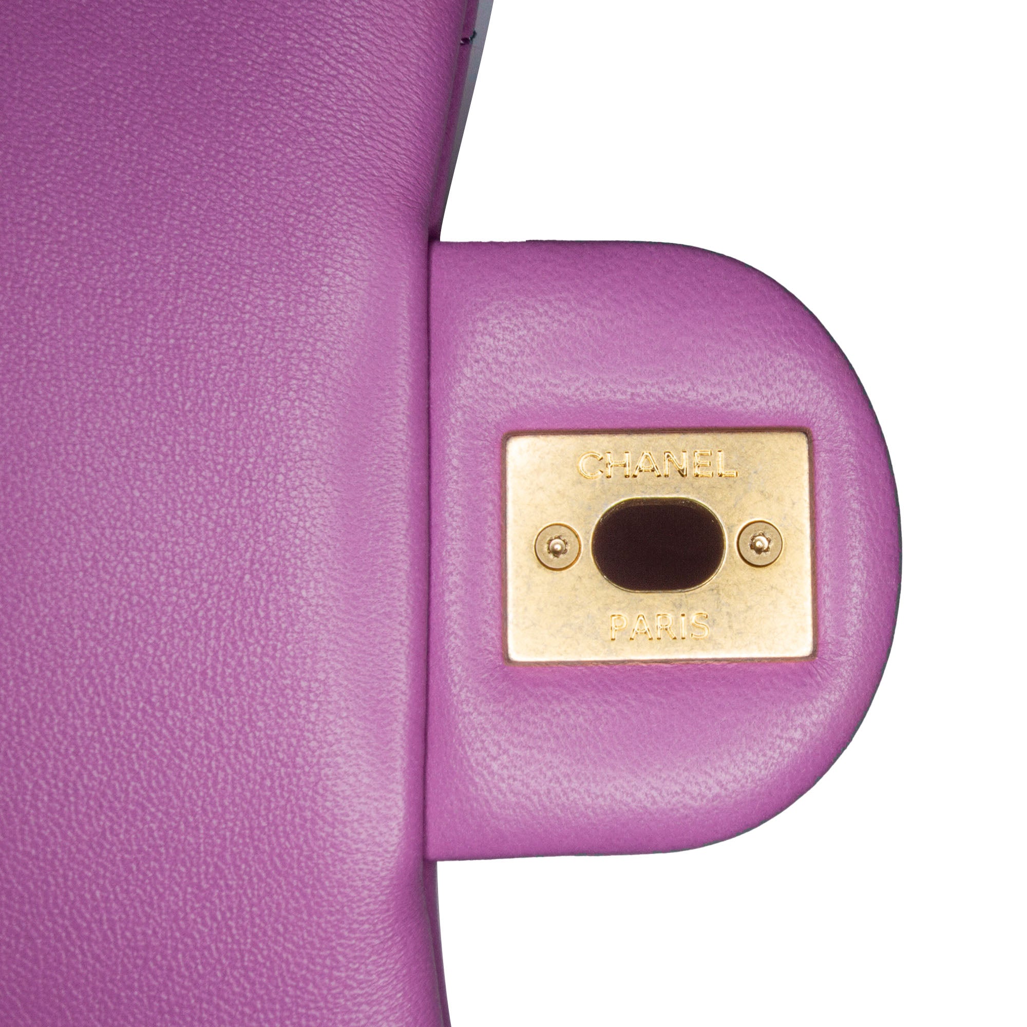 Chanel | Pre-Owned Mini Quilted Lambskin Funky Town Flap | Purple