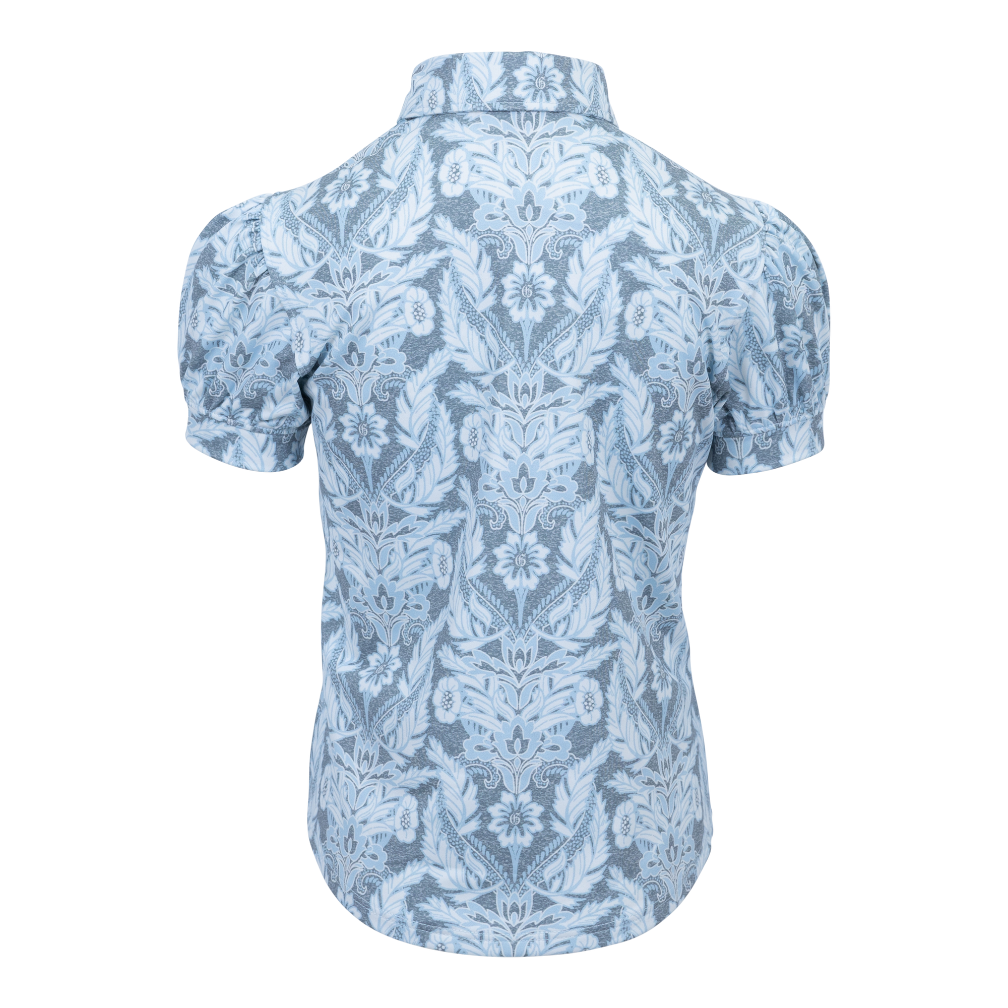 Girl | Snow Bird Scarlett Puff Sleeve Polo | Mineral Mist