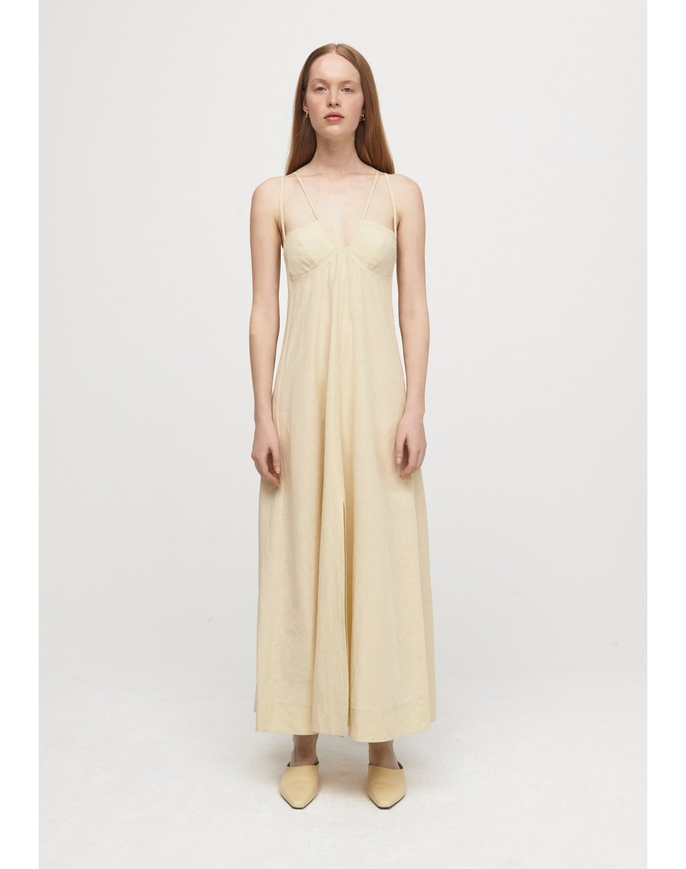 Sasha | Linen Maxi Dress | Champagne