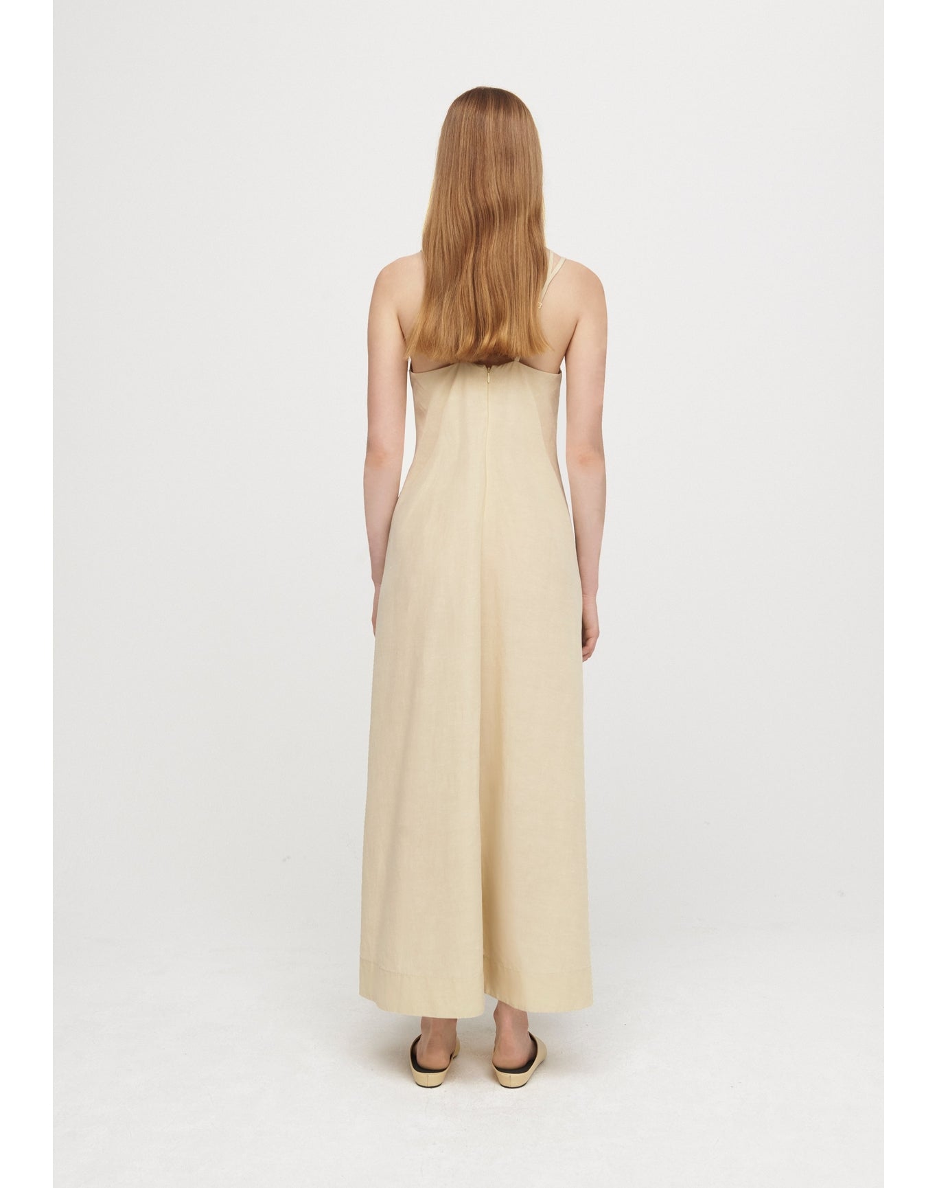 Sasha | Linen Maxi Dress | Champagne