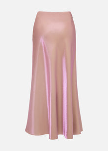 Satin A-Line Skirt | Pink