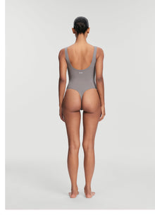 Scoop Back Bodysuit | Cool Gray