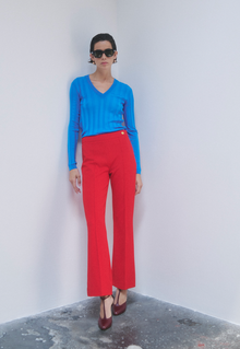 Lola Jersey Crop Pant | Red