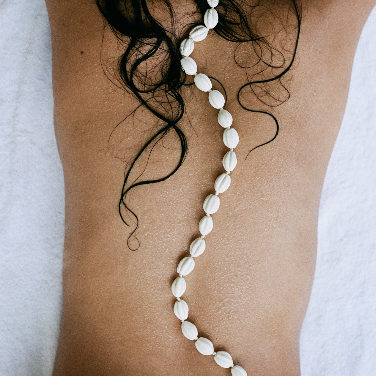 Isla Necklace | Silver Plated | Cream