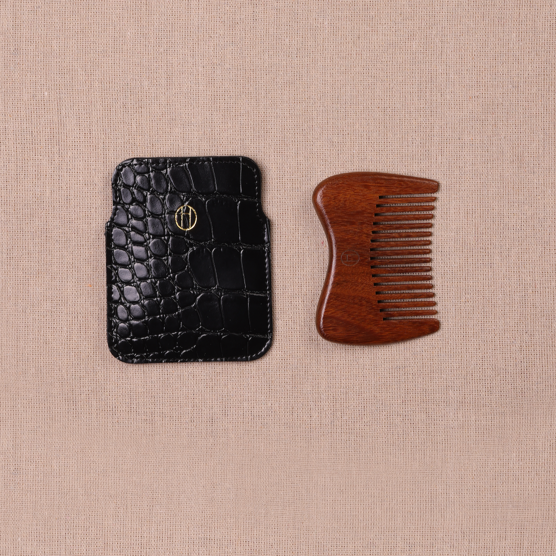 Brown Mini Comb | Natural Sandalwood