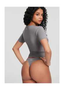 Seamless Cheeky Panty | Cool Gray