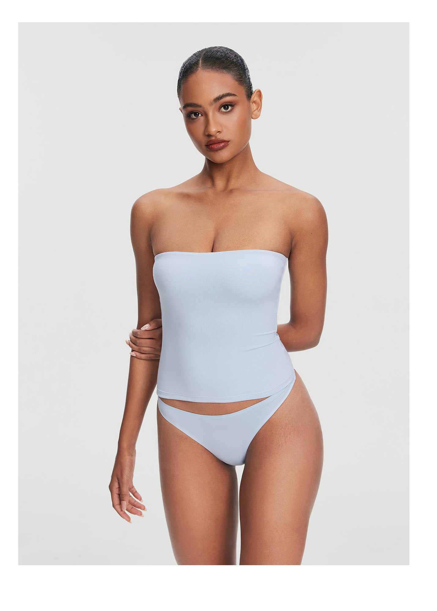 Seamless Full-Length Tube Top | Sky Blue