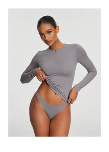Seamless Thong Panty | Cool Gray