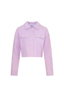 Womens | Seattle Leather Pastel Jacket | Lilac