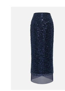 Sequin Skirt | Navy
