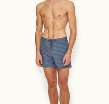 Setter Drawcord Perez Print Shorter-Length Swim Shorts | Springfield Blue