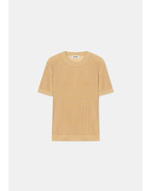Shalott | Ribbed Relaxed T-Shirt | Biscotti