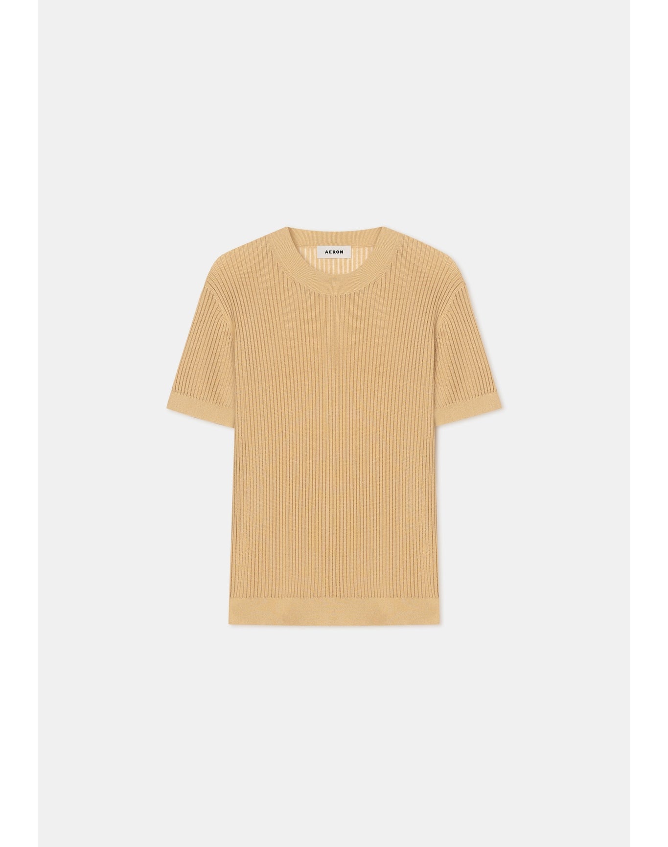 Shalott | Ribbed Relaxed T-Shirt | Biscotti