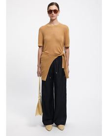 Shalott | Ribbed Relaxed T-Shirt | Biscotti