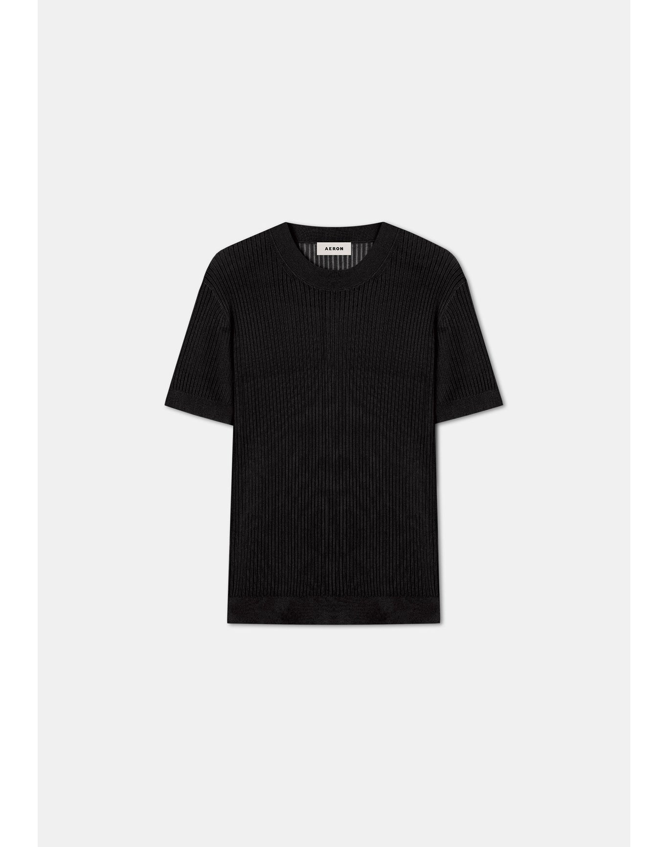 Shalott | Ribbed Relaxed T-Shirt | Black