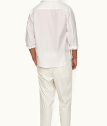 Shanklin Relaxed Fit Overhead Refined Cotton Shirt | White