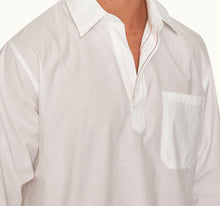 Shanklin Relaxed Fit Overhead Refined Cotton Shirt | White