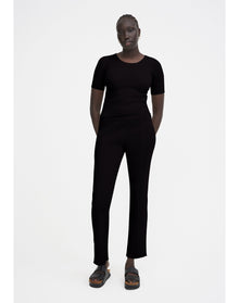 Shell Eco Stretch | Ribbed-Knit Top | Black