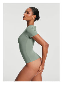Short Sleeve Crew Neck Top | Sage Green