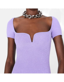 Short Sleeve Gaia Dress | Lilac