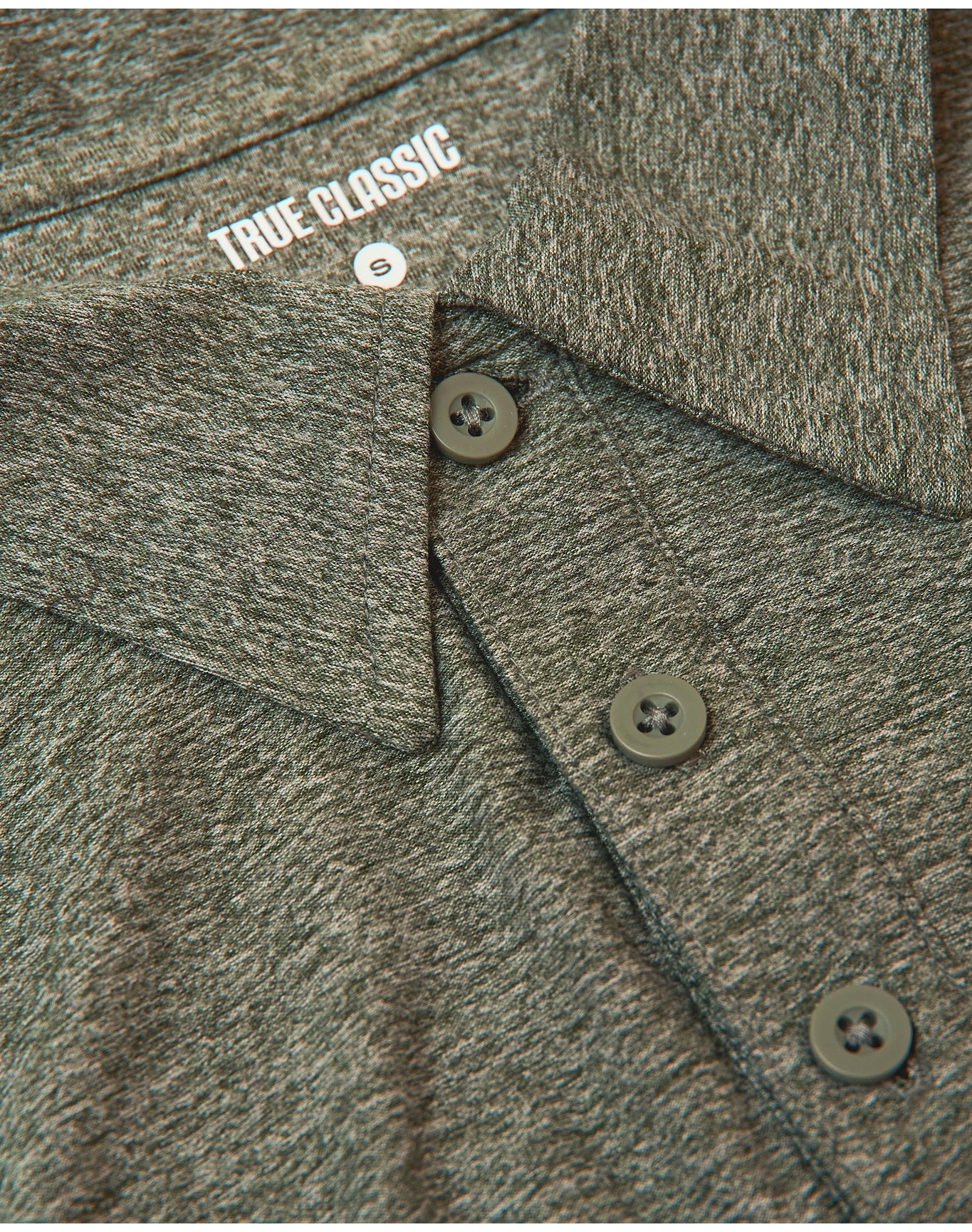 Short Sleeve Tall Active Polo | Heather Military Green
