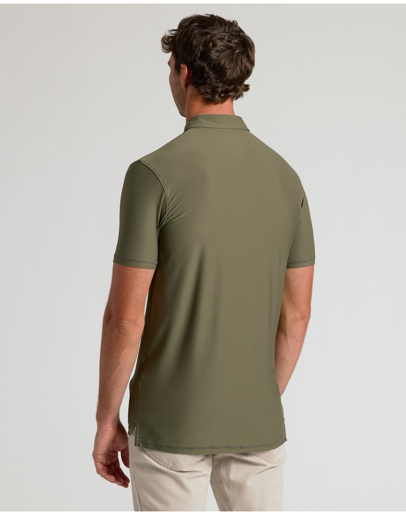 Short Sleeve Tall Active Polo | Military Green