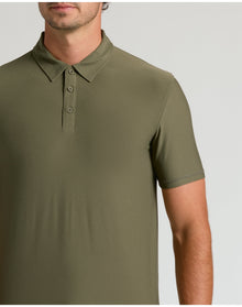 Short Sleeve Tall Active Polo | Military Green