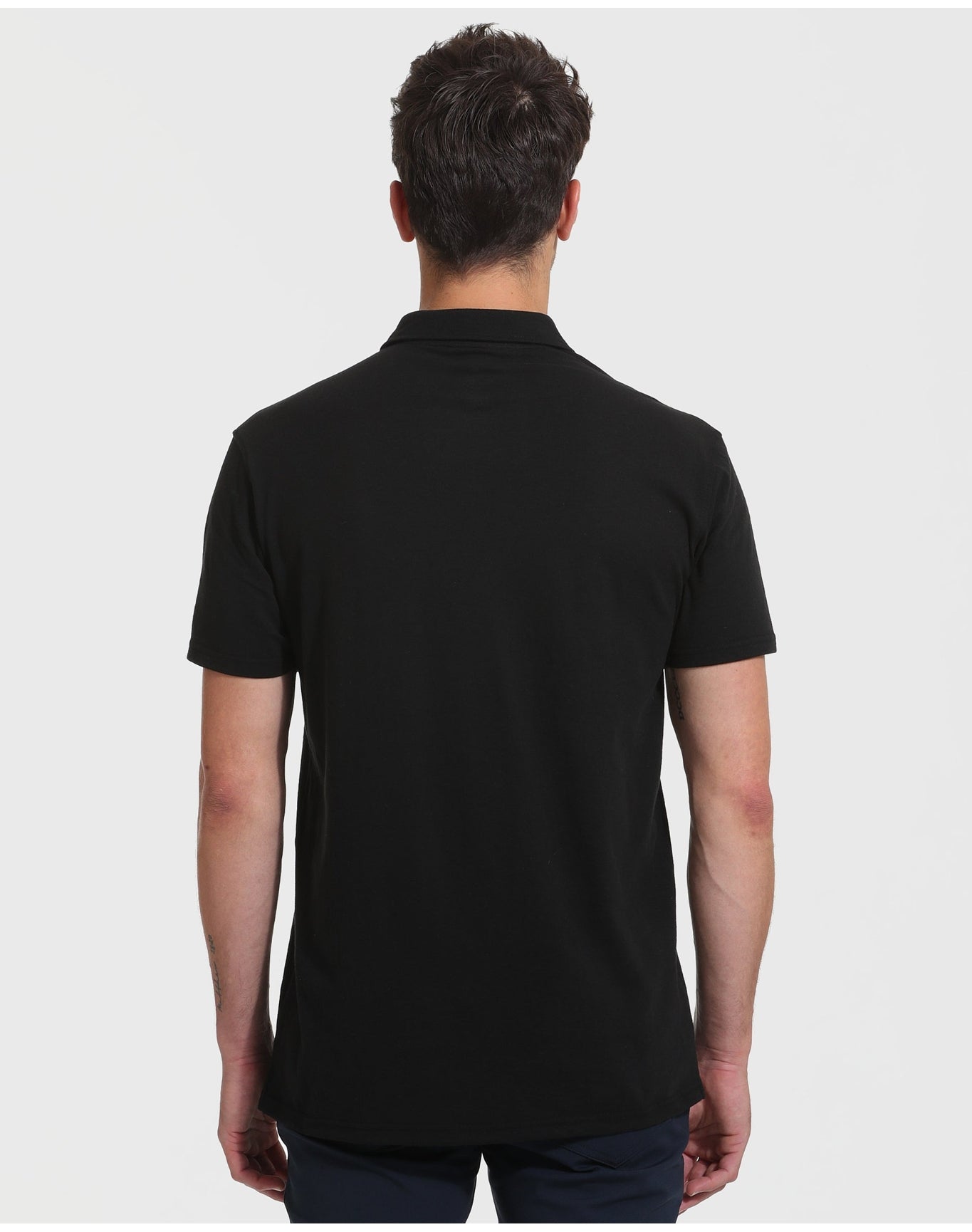 Short Sleeve Tall Polo | Black
